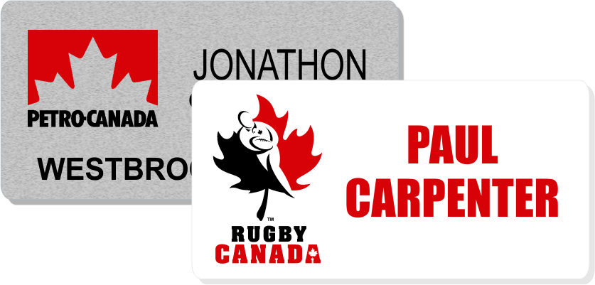 1202 3 x 1 1/ 2 inch Full Color Printed Plastic Name Tag