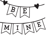 4924 - Be Mine Banner Stamp