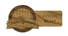 Custom Shape Maple Name Tag