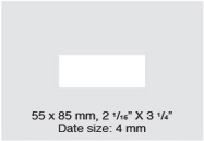 Trodat Professional 54110 Date Stamp Sample Size