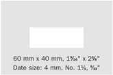 Trodat Professional 5470 Date Stamp Sample Size