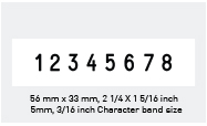 Trodat Professional 5480 Date Stamp Sample Size